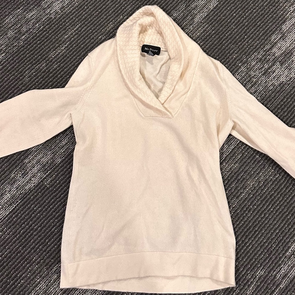 McDuff sweater, cream colored, size medium